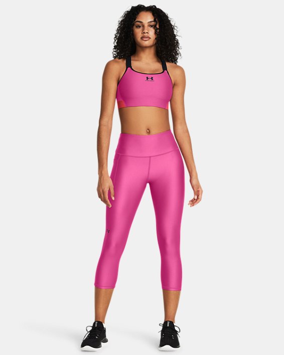 Damskie spodnie typu capri HeatGear® No-Slip Waistband, Pink, pdpMainDesktop image number 2